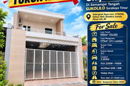 🔥JUAL CEPAT TURUN HARGA🔥 Rumah Minimalis Siap Huni di Semampir Tengah Sukolilo Surabaya Timur