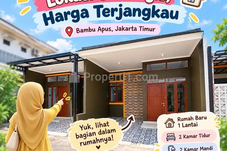 Dijual Rumah Baru Nyaman Strategis di Bambu Apus, Cipayung, Jakarta Timur