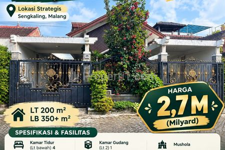 Dijual Rumah Mewah di Sengkaling Malang - Luas Tanah 200m2
