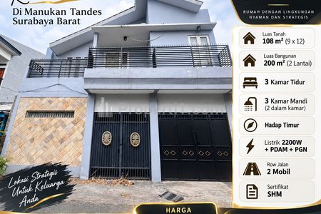Dijual Rumah Siap Huni di Manukan Tandes Surabaya Barat - Turun Harga