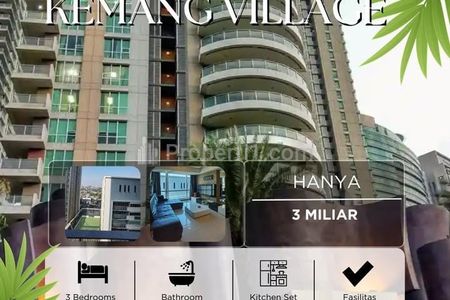 Dijual Apartmen Kemang Village 3BR+1 Maid Room Full Furnished
