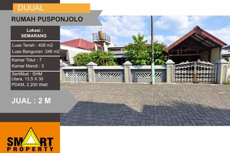 Jual Cepat Rumah Hadap Utara di Pusponjolo Semarang Barat