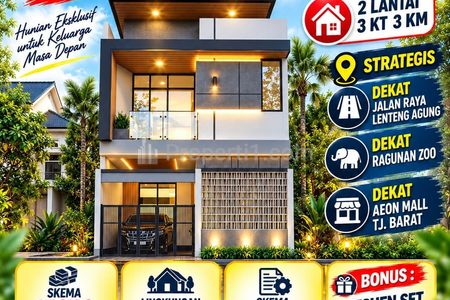 Dijual Rumah Inden Dalam Cluster di Kebagusan, Pasar Minggu, Jakarta Selatan