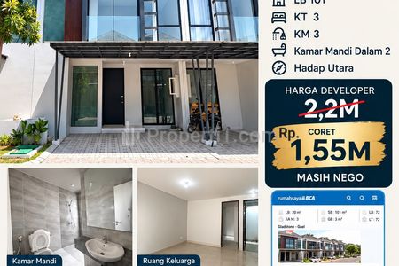 Dijual Rumah Baru Grand Pakuwon Cluster Gladstone Surabaya - Modern 2 Lantai - 3 K. Tidur Spesial 2 Master Bedroom + K. Mandi Dalam