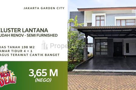 Rumah Dijual di Jakarta Garden City Cluster Lantana, Jakarta Timur