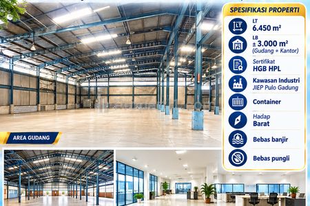 Jual Gudang + Kantor di JIEP Pulo Gadung Jakarta Timur