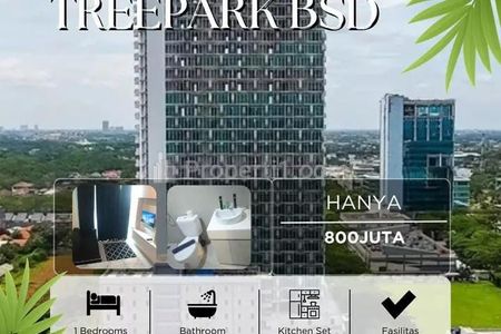 Dijual Apartemen Treepark BSD High Floor 1Bedroom Full Furnished