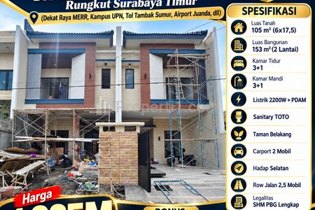 Dijual Rumah Modern Baru Gress di Perumahan Nirwana Eksekutif Rungkut Surabaya Timur