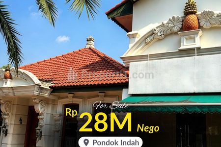 Dijual Rumah di Pondok Indah, Jakarta Selatan, Lokasi Strategis, Bisa untuk Dijadikan Tempat Usaha yang Menguntungkan