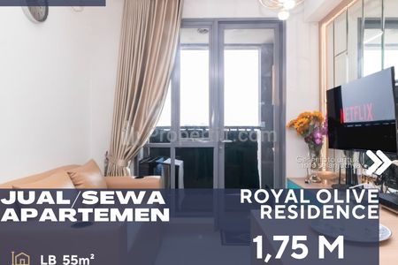 Dijual Disewakan Cepat Apartemen Royal Olive Residence 2BR Full Furnish Harga Terjangkau