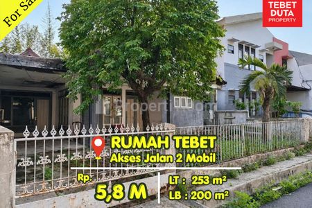 Dijual Cepat Rumah Tebet Jakarta Selatan Hitung Tanah Lokasi Strategis Nyaman Jalan 2 Mobil