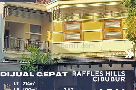 Dijual Rumah Siap Huni Lokasi Strategis Dalam Komplek Raffles Hills Cibubur Depok