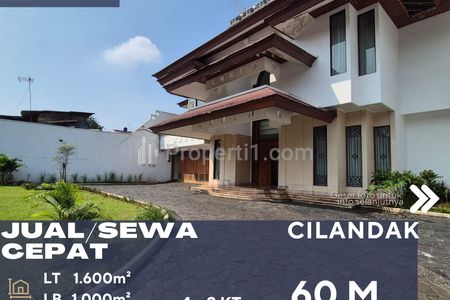 Dijual Disewakan Rumah Mewah Lokasi Sangat Strategis Posisi Hoek di Cilandak Jakarta Selatan