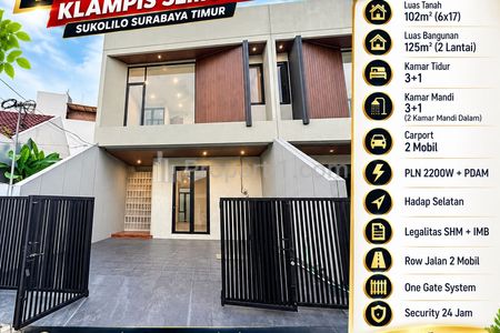 Dijual Rumah Baru Modern Klampis Semolo Sukolilo Surabaya Timur