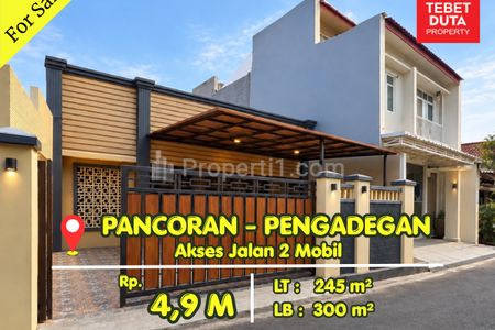 Dijual Rumah Pancoran Jakarta Selatan, Minimalis Modern Lokasi Strategis Jalan 2 Mobil