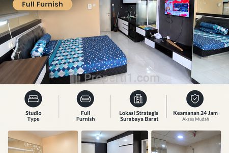 Disewakan Apartemen UC Berkeley Citraland Surabaya Full Furnish Studio Cocok untuk Mahasiswa