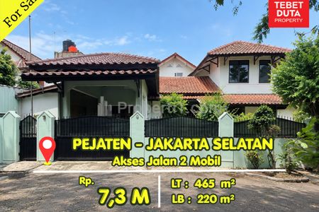 Dijual Cepat Rumah Pejaten Pasar Minggu Asri & Siap Huni Lokasi Strategis Akses Jalan 2 Mobil
