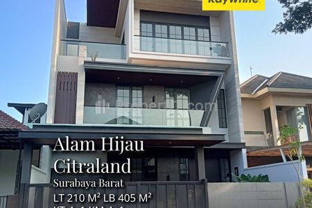 Dijual Rumah Baru 3 Lantai Alam Hijau Citraland Utama Sambikerep Surabaya Barat