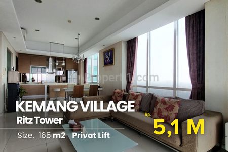Dijual Cepat Apartemen Kemang Village 3+1 Bedroom Furnish - Tower Ritz