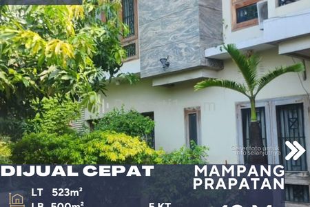 Dijual Rumah Bagus Siap Huni Area Sangat Strategis Pinggir Jalan Mampang Prapatan Jakarta Selatan