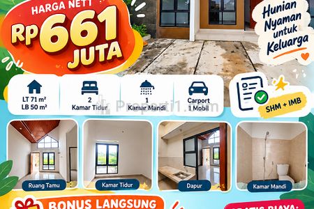 Jual Rumah Baru Cluster 1 Lantai di Pamulang Serpong Setu Babakan Pocis, Tangsel