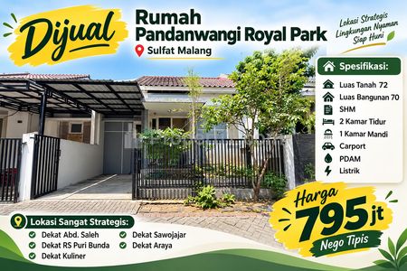 Dijual Rumah di Sulfat Pandanwangi Malang