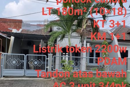 Sewa Rumah Pondok Tjandra Semangka, Waru Sidoarjo Dekat Merr