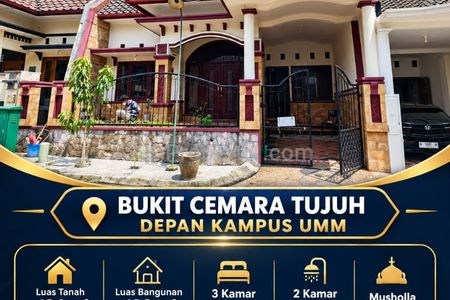 Dijual Rumah Bukit Cemara Tujuh Malang Depan Kampus UMM 3 + Mushola