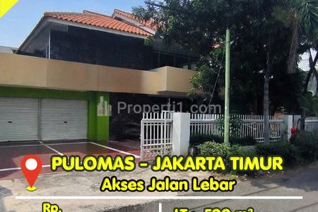Dijual Cepat Rumah Komplek di Pulomas Jakarta Timur Hitung Tanah Lokasi Strategis Jalan Lebar