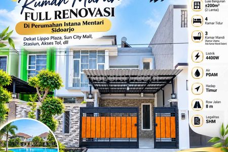 Dijual Rumah Murah Full Renovasi di Perumahan Istana Mentari Sidoarjo