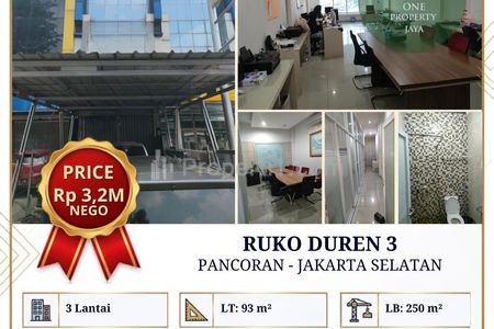 Dijual Ruko di Duren Tiga, Pancoran - Jakarta Selatan