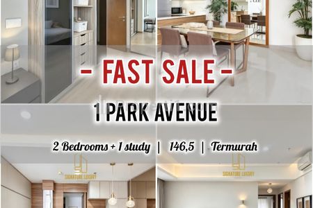 Jual Termurah Apartemen 1Park Avenue Gandaria 2+1BR 146.5sqm, Furnished & Best Deals, Direct Owner