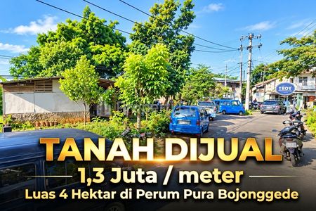 Jual Cepat Tanah Pinggir Jalan Perum Pura Bojonggede