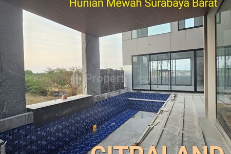 Dijual Private Pool Rumah Waterfront Citraland Surabaya Barat - Plus Lapangan Basket - Dekat Universitas Ciputra, Hokky Buah