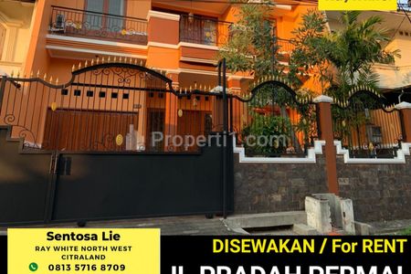 Disewakan Rumah Darmo Permai Surabaya Barat Area Jl. Pradah Permai Dekat Madame Chang, Jl. Hr. Muhammad, Pasar Modern Puncak Permai, Akses Tol Satelit