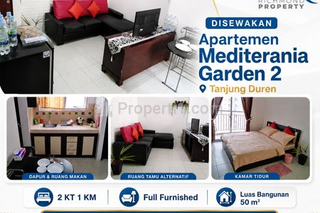 Disewakan Apartemen Mediterania Garden Residences 2 (Tower E) - 2BR Full Furnished Siap Huni