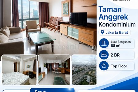 Disewakan Condominium Taman Anggrek 2+1BR Full Furnished - Direct Connect Mall