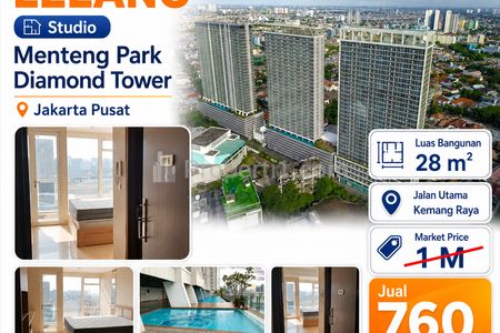 Dipasarkan Apartemen Studio Menteng Park Tower Diamond, Lokasi Prime Jakarta Pusat