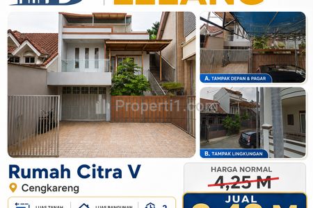 Dipasarkan Rumah Mewah 2 Lantai Harga Lelang di Citra V Kalideres