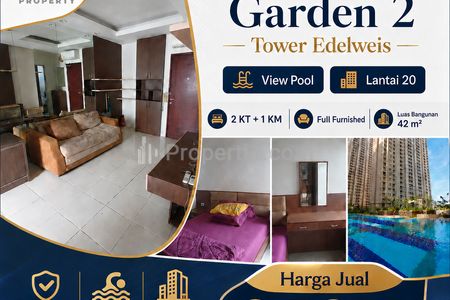 Disewa Apartemen Mediterania Garden Residences 2 Edelweis Full Furnished 2BR, di Tanjung Duren