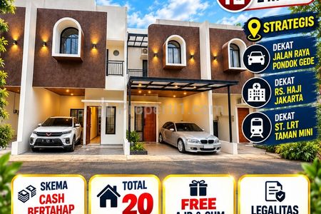 Dijual Rumah Baru 2 Lantai di Lubang Buaya Cipayung Jakarta Timur