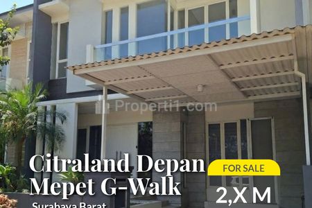 Dijual Rumah Villa Taman Telaga Citraland Surabaya