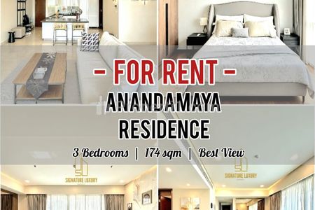 Sewa Cepat Apartemen Anandamaya Sudirman, 3BR 174sqm, Furnsihed & Ready/ Also Available Other Size, Direct Owner - Yani Lim 08174969303