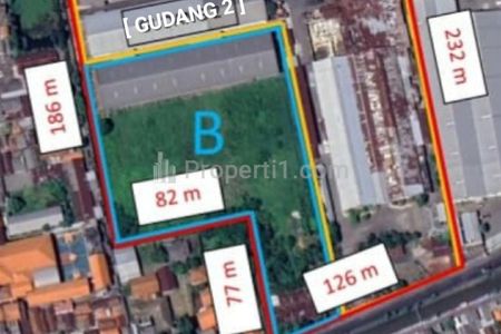 Dijual Gudang 5244m2 di Jalan Raya Sukodono, Gedangan, Sidoarjo, Jawa Timur - Lengkap Izin Industri - Akses Kontainer 40 Feet