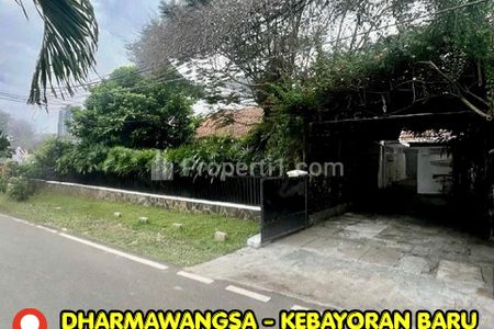 Dijual Cepat Rumah di Dharmawangsa Kebayoran Jakarta Selatan - Hitung Tanah Lokasi Prime Akses Jalan 2 Mobil
