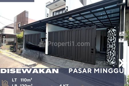 Disewakan Rumah Siap Huni Dalam Komplek Palapa Nyaman Sejuk Bebas Banjir di Pasar Minggu Jakarta Selatan