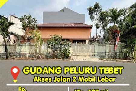 Dijual Cepat Rumah di Komplek Gudang Peluru Tebet Jakarta Selatan - One Gate Lokasi Strategis Jalan 2 Mobil Lebar