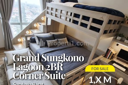 Dijual Apartemen Grand Sungkono Lagoon Surabaya Barat Tipe Corner Suite - 2 BR Furnished