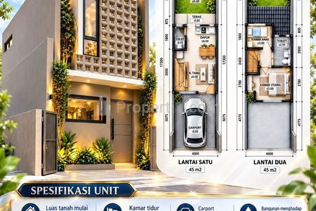 Dijual Rumah Modern Strategis di Jatimakmur Pondok Gede Bekasi