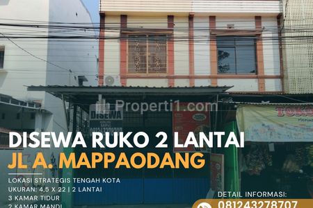 Disewa Ruko 2 Lantai SHM di Jalan Mappaodang Makassar, Sulawesi Selatan